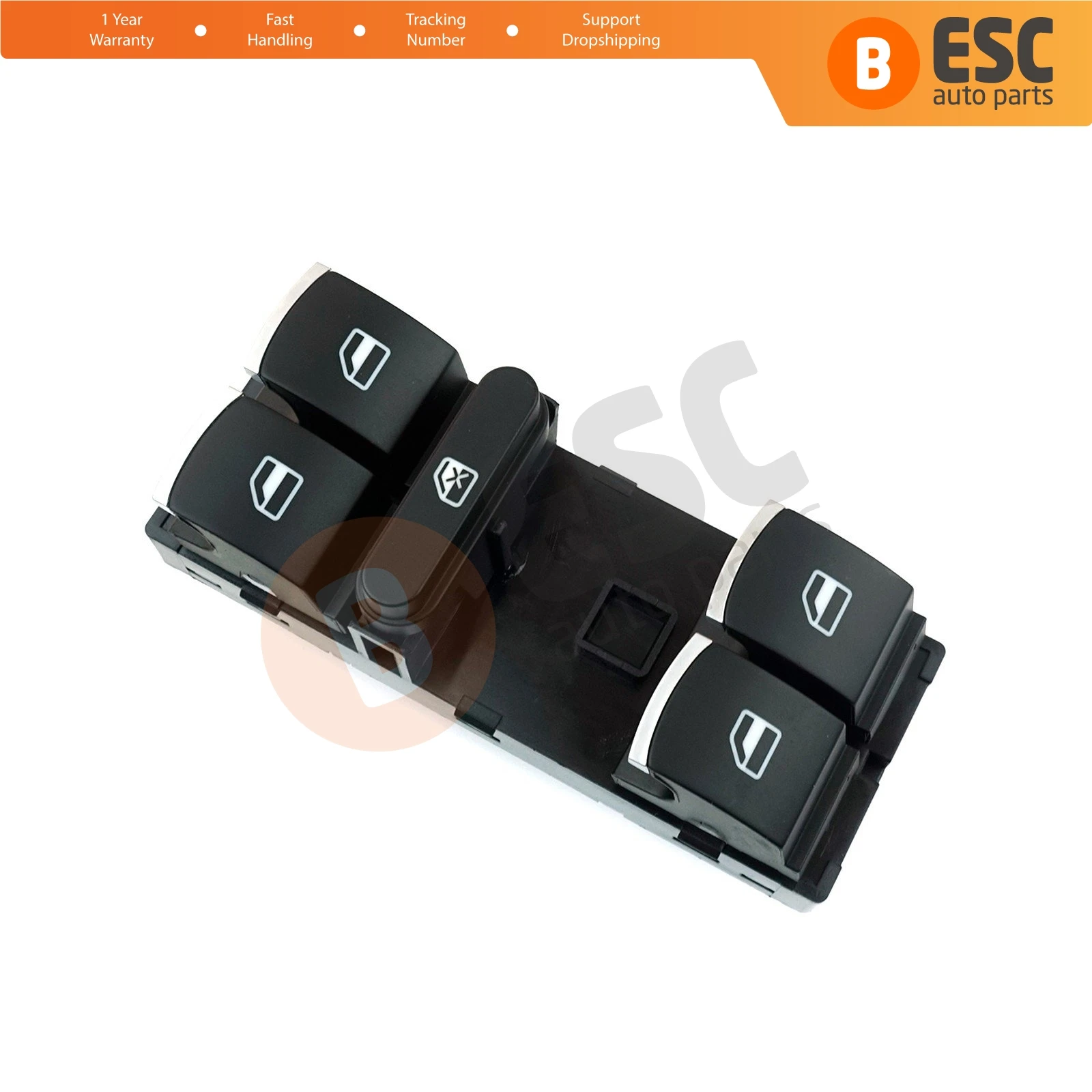 EDP118 Window 10-Pin Master Switch 5K4959857 for VW Golf Jetta Passat Tiguan Scirocco Caddy EOS Touareg Touran Seat Alhambra