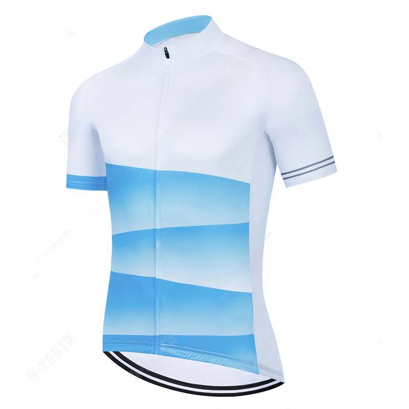 Men Cycling Jerseys White Cycling Clothing MTB Bike Clothes Quick Dry Short Sleeves Bicycle Sportswear 19D Gel Pad Bib Pants