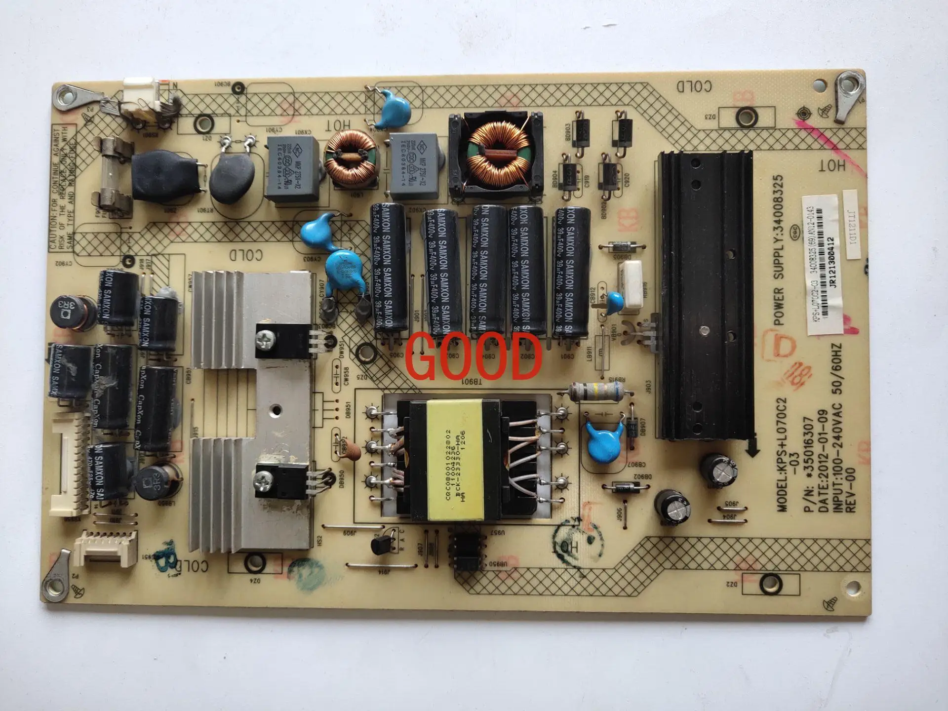 LED39E510DE/40X6000D LED42R5100DE power board 34008325 35016307