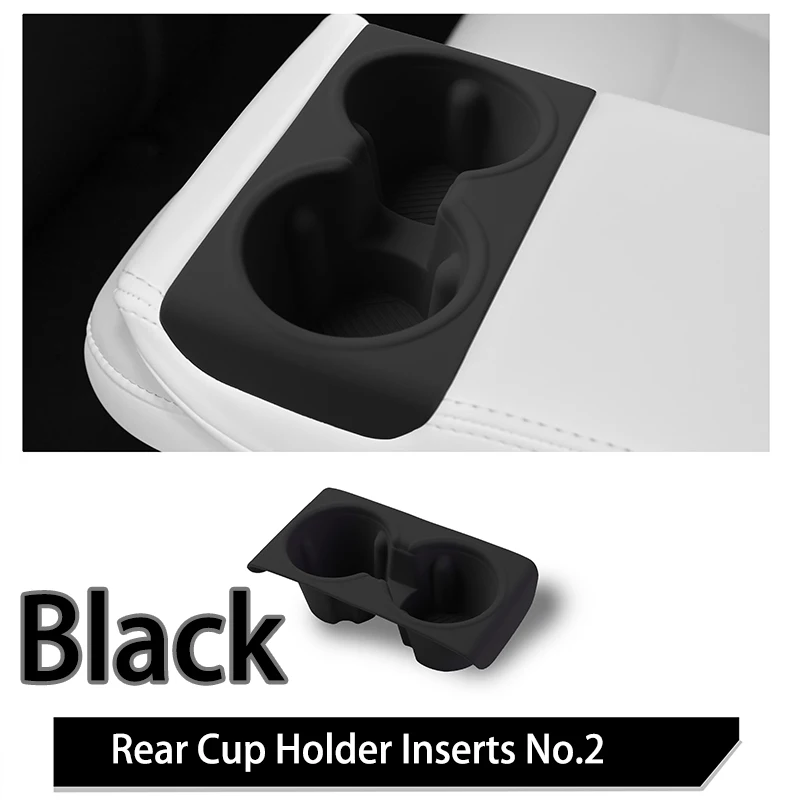 For Tesla Model Y/3 Rear Cup Holder Inserts ilicone Non-slip silicone insert Prevents cup shaking and noise view 4