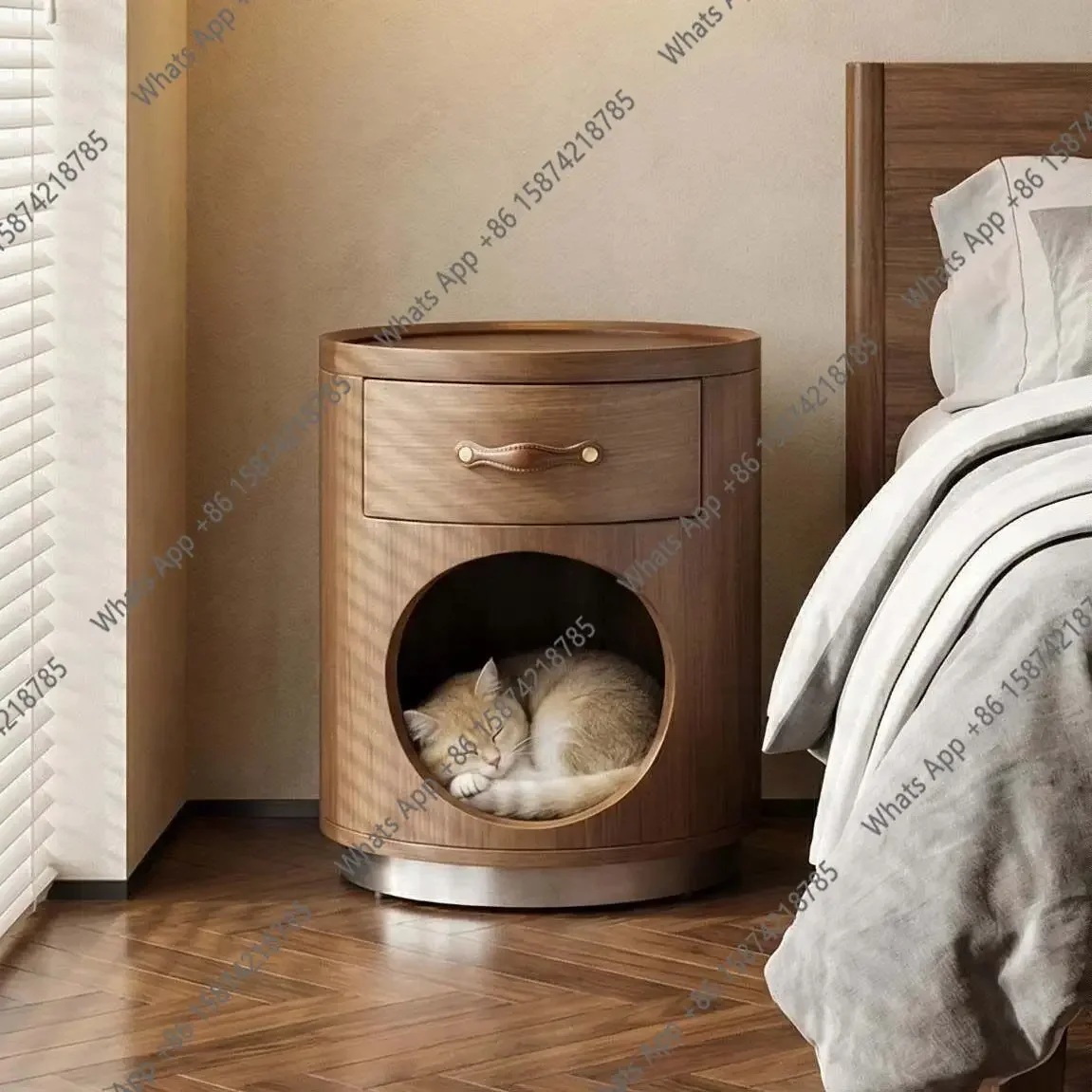 Yt 2026 New Cat Nest Tea Table Four Seasons Universal Bedroom Human Pet Shared Bedside Table Cat Villa Pet Furniture
