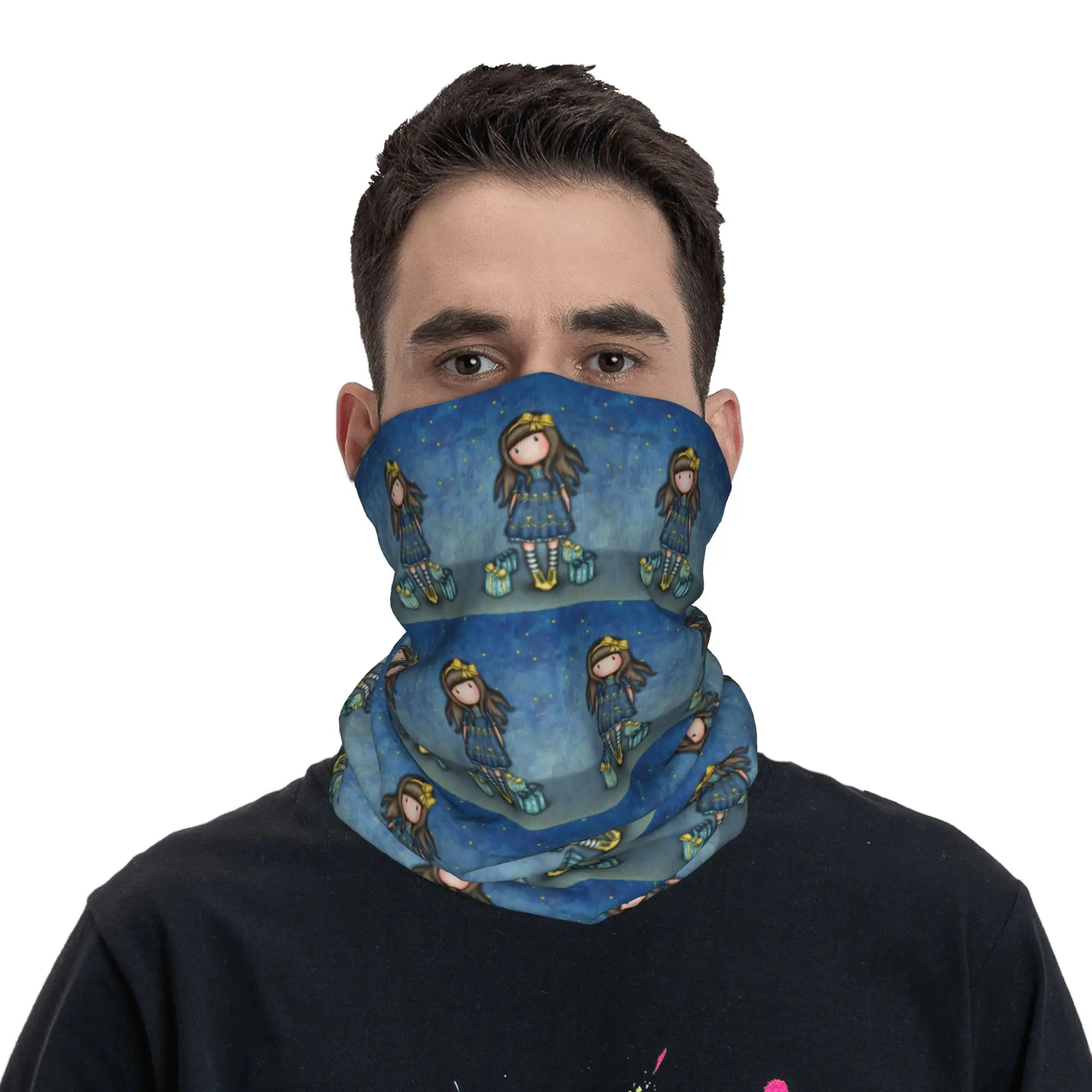 Santoro Gorjuss  Bandana Neck Cover Printed Wrap Scarf Multifunction Balaclava Cycling For Men Women Adult Washable