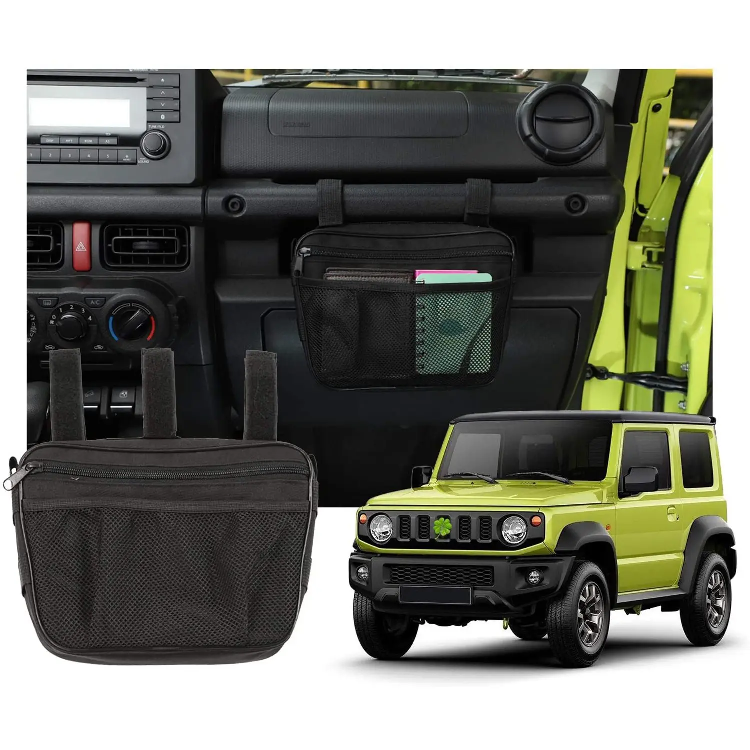 Car Universal Co-Pilot Handle Storage Bag for Suzuki Jimny 2019+ Multifunctional Storage Bag for Jeep Wrangler JK JL