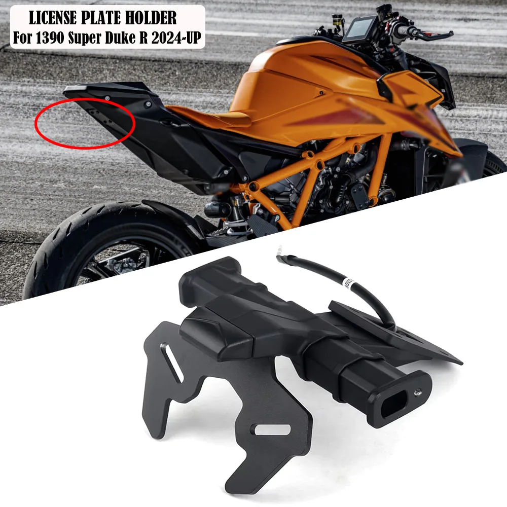 Motorcycle Rear Short Tail Stock License Plate Holder Tailstock Frame Bracket Kit For 1390 Super Duke R 2024-UP