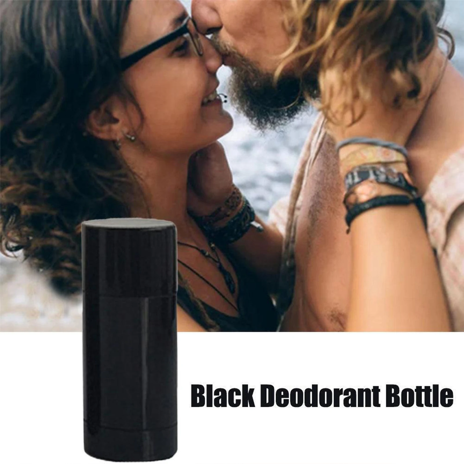 Reusable Deodorant Bottle 30ml Empty Black Cylinder Twist Up Stick Tube for Lip balm,Lipstick