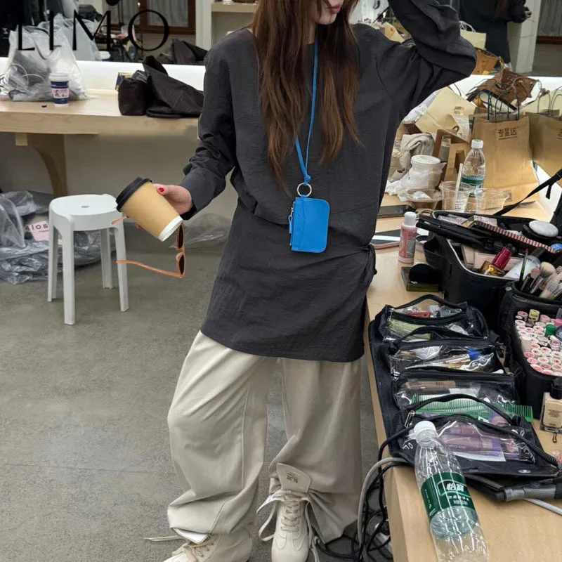 

LIMO Women’s Elegant Long Sleeve Blouse Tie Waist Solid Color Slim Fit Casual Chic Premium Quality Comfortable Spring Summer