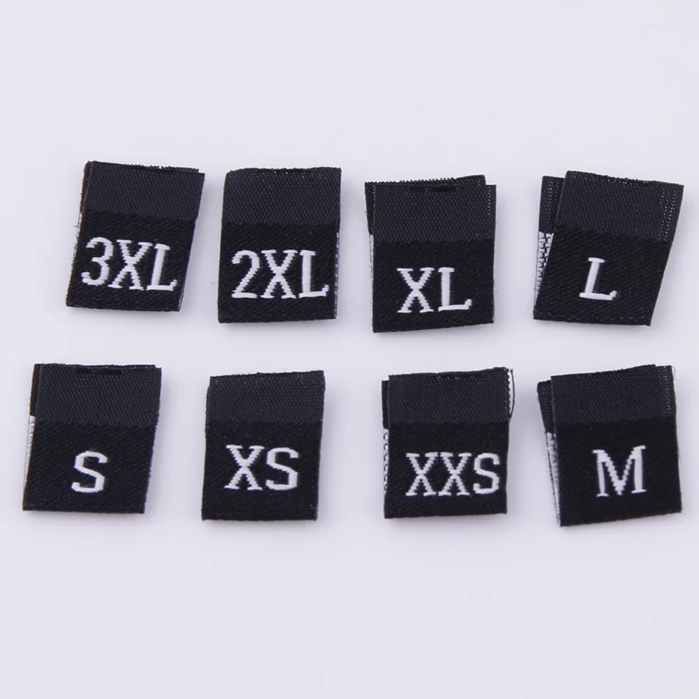 400 PCS Clothing Size Label Garments Labels Cut Sew Folded Clothes Tags White Dresser