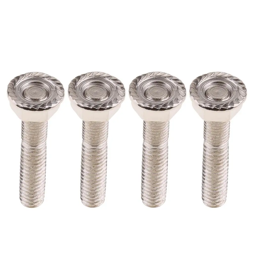 4pcs Silver M8 Bolt Exhaust Port Stud Nuts for soft tail Custom FXSTC