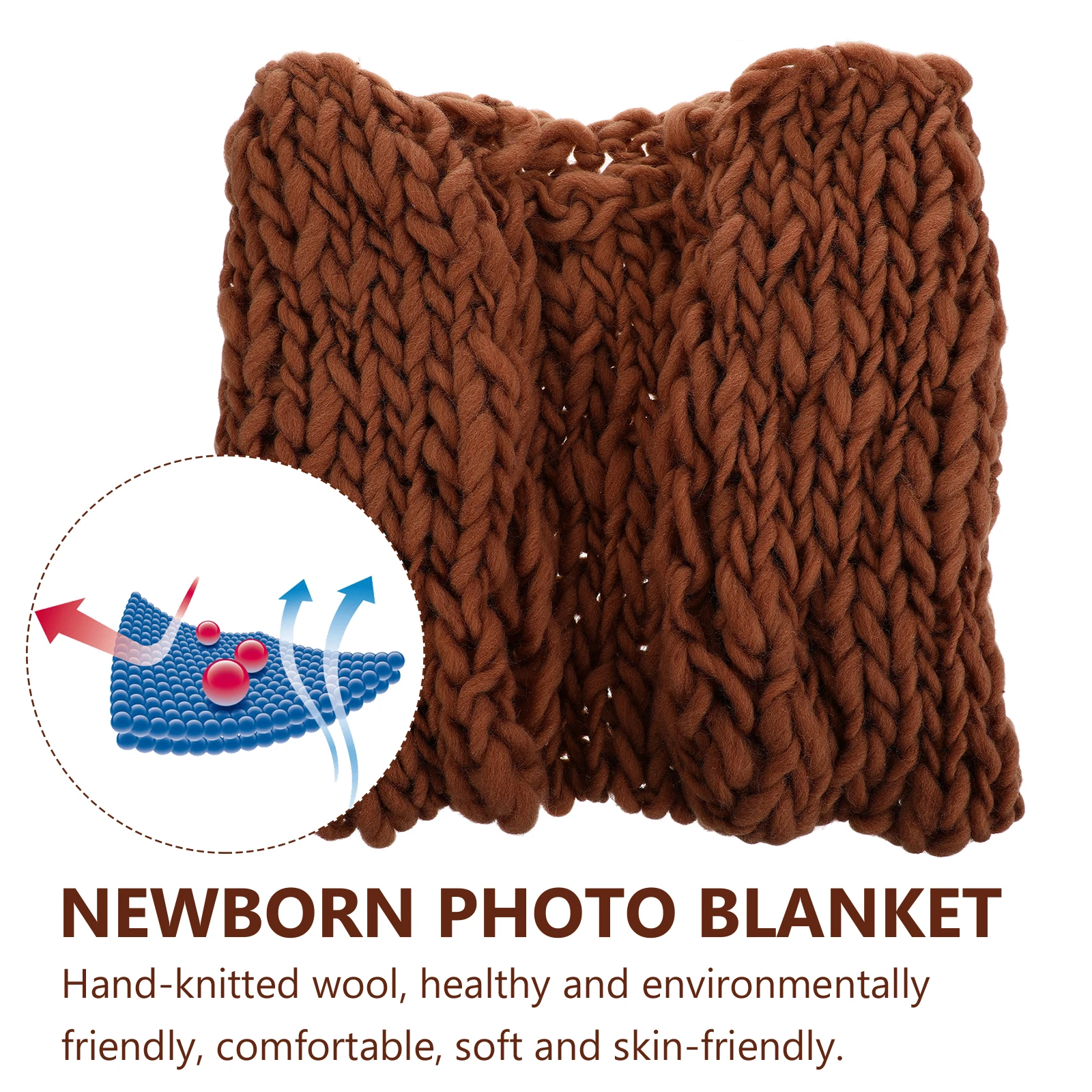 

Yarn Blanket Newborn Wrap Photography Small Wool for Newborns Background Wraps Knitted Props Photoshoot Blankets