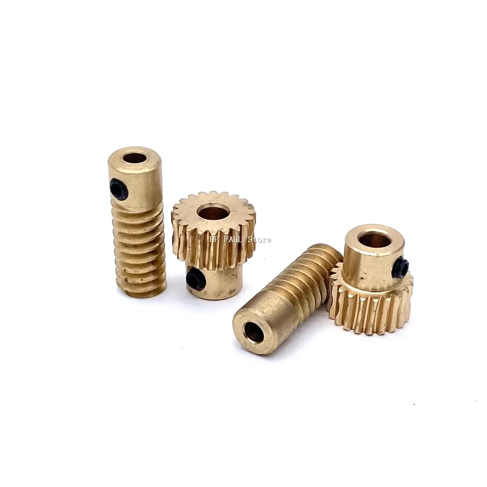 1:20 Copper Worm Gear Set Combination Metal Wheels M0.5 20T 3mm 4mm 5mm 6mm for DIY Crafts And Educational Toys