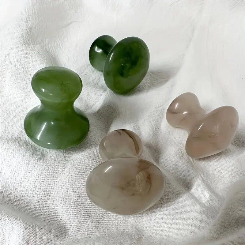 Mushroom Shape Face Massage Stone Natural Volcanic Rock Massager For Facial Gua Sha Spa Body Scraping Therapy Muscle Relief
