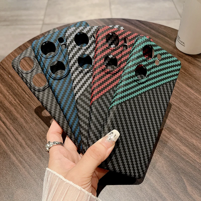 For Vivo Iqoo Neo9 Pro Phone Case Luxury Carbon Fiber Texture Cover Hard PC Matte Back Shell for Vivo Iqoo Noe9/Iqoo Neo9S Pro+