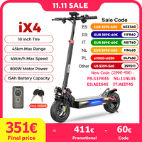 iScooter iX4 800W Powerful Electric Scooter 10inch Anti-skid Off Road Scooters 15Ah 45km/h Two Wheel Scooter for Adult