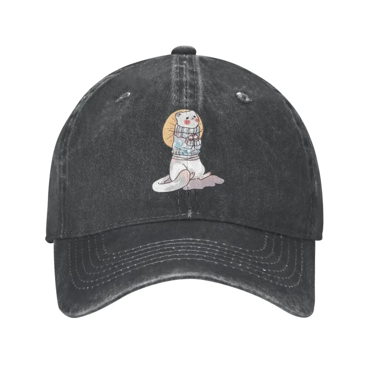 TGCF Hualian Ferret Cartoon Lgbt Men Women Baseball Caps Distressed Denim Caps Hat Vintage Outdoor Summer Sun Cap