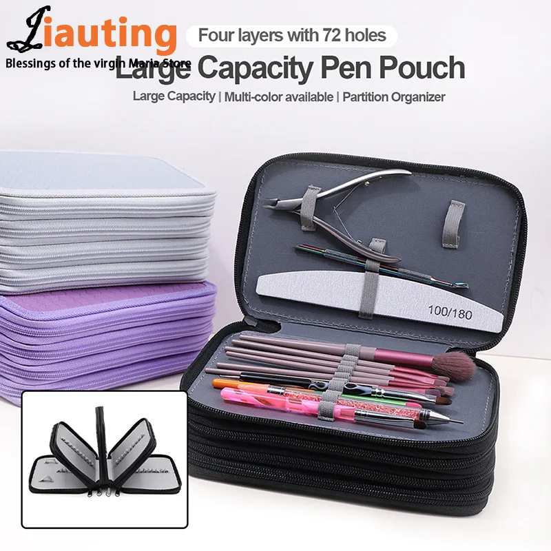 

Large Capacity Nail Art Tool Bag Professional Nail Art Brush Case Portable Travel Bags Waterproof Manicure Storage Organizer
