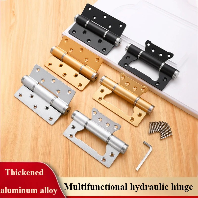 Hydraulic cushioning spring positioning hinge space aluminum hidden form multifunction door closer automatic door close