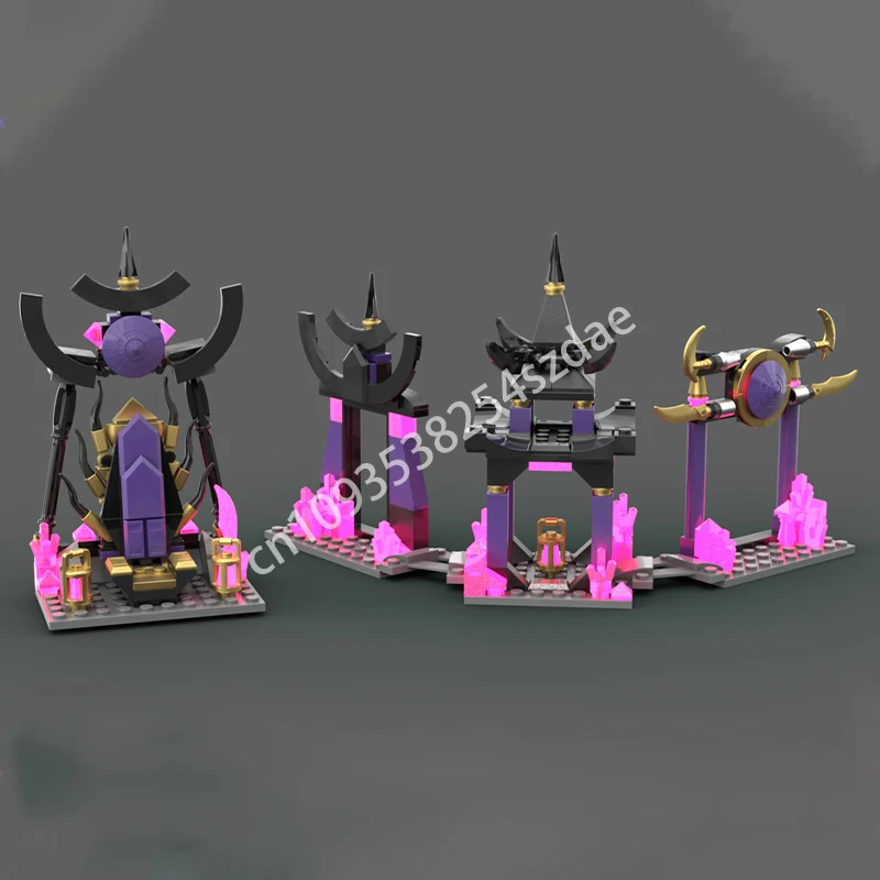 

269 шт. MOC хрустальный храм, строительные блоки, логическое мышление, сделай сам, игрушка на день рождения, Рождество, подарок, строительный пластик, образовательный