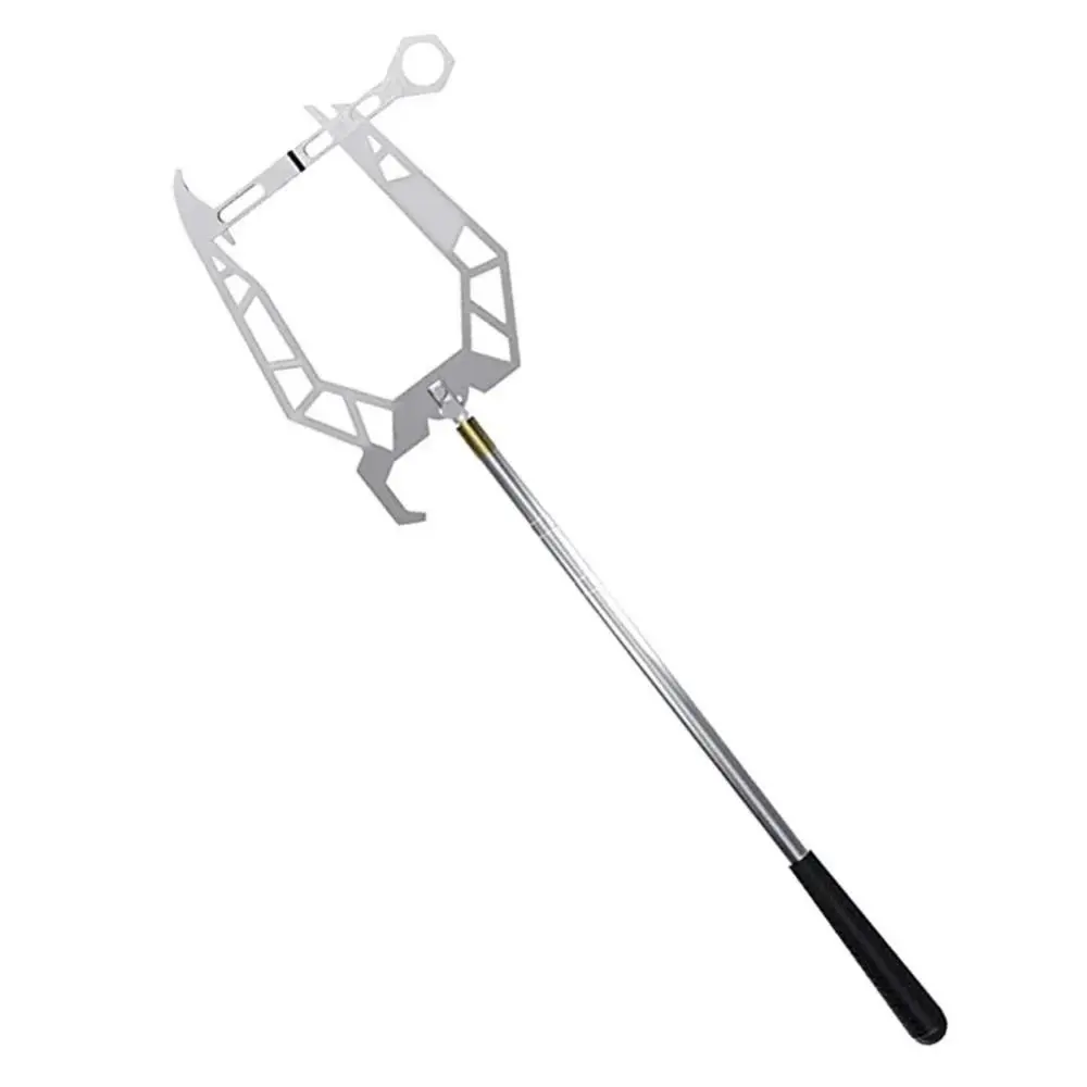 U Shaped Dock Hook Stainless Steel Telescopic Rod Telescoping Boat Hook Multi-Purpose Convenient Tie Rope Hook Stop Ship