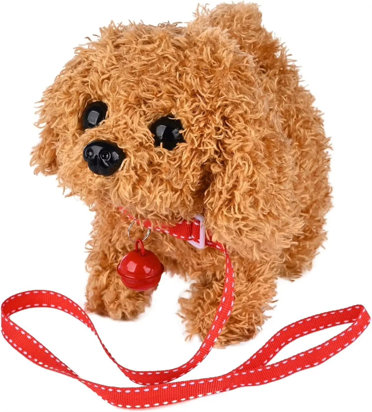 Simulazione elettrica Giocattoli di peluche per cani Interattivo 18CM Robot per cani che cammina Barking Tail Wagging Toy per bambini Compleanno Regalo di Natale