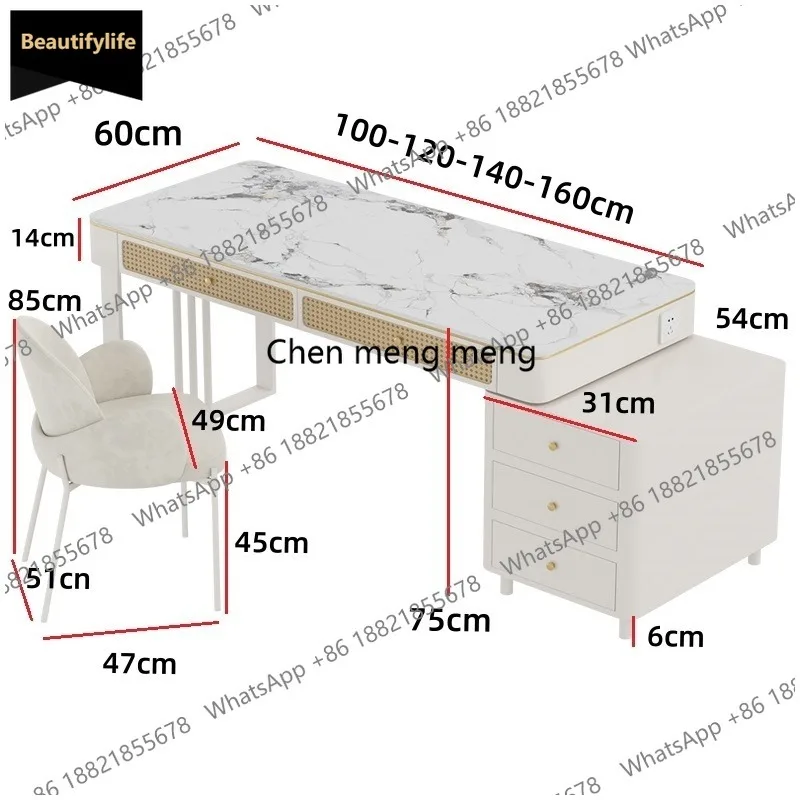 

c139 Простой современный офисный стол белого цвета, эстетичный, для игр, чтения, работы за компьютером, письма, домашняя мебель