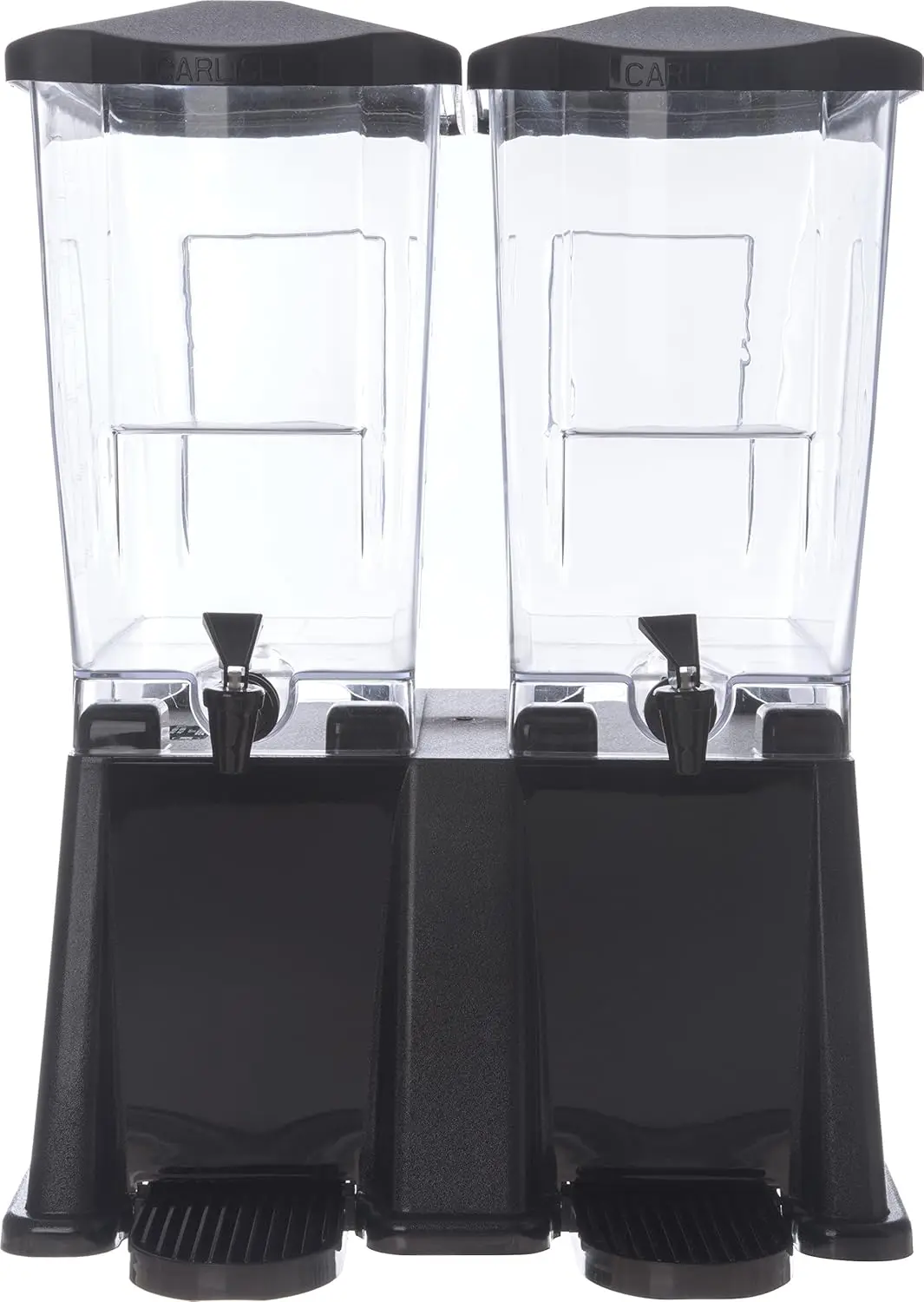 Double Base Rectangular Beverage Dispensers with Spigot for Catering, Buffets, Restaurant