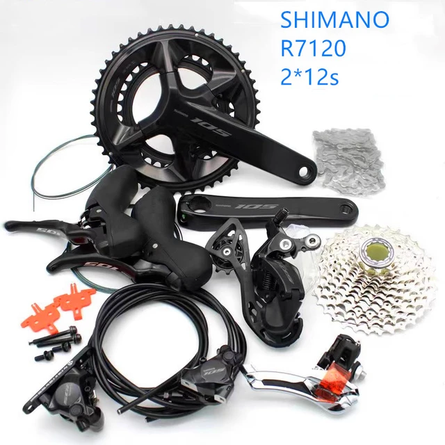 Shimano R7120 2x12s Road Groupset R7100 Crankset Brake R7170 Shifter R7120 Hydraulic Disc Brake CN M7100 R7100 Derailleur Group AliExpress