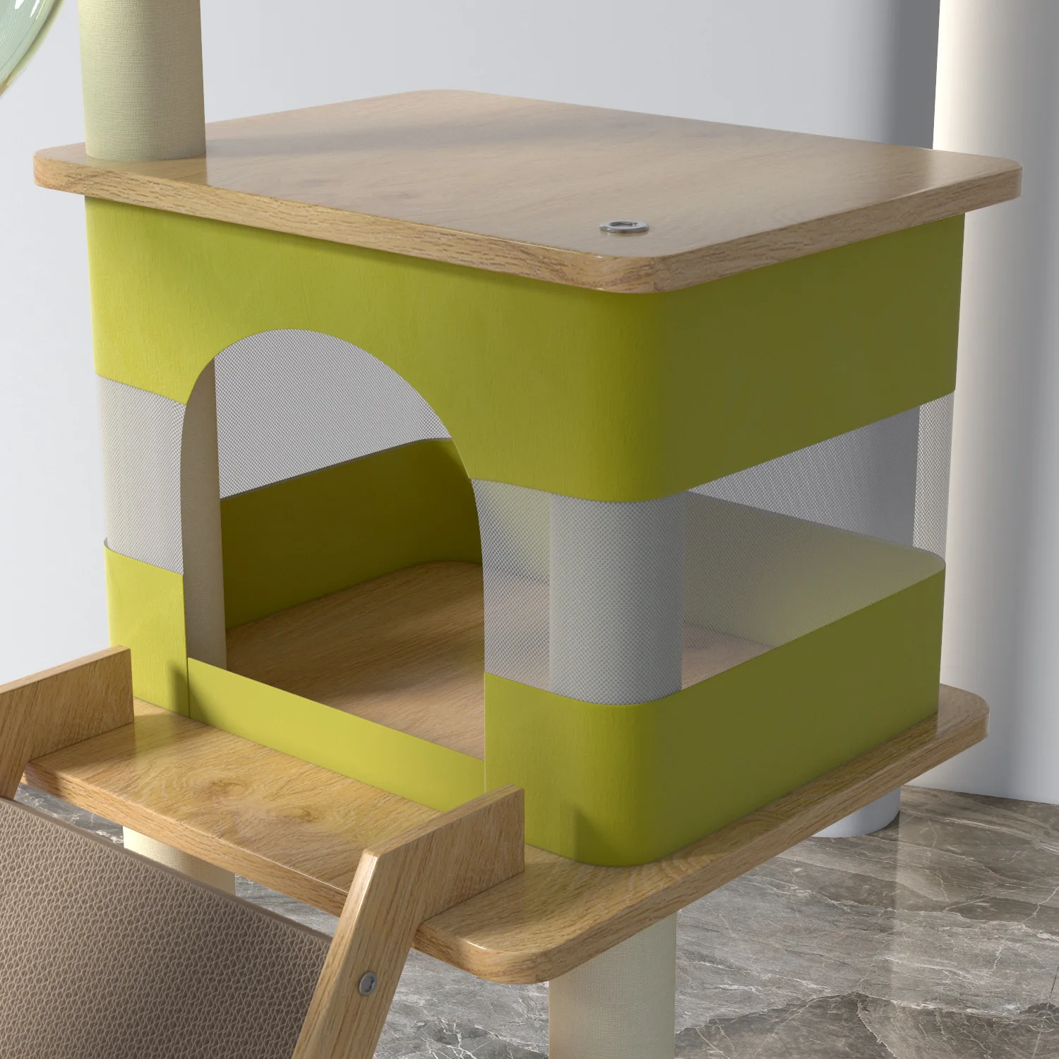 Customized cat climbing frame cat scratching board cat nest ree integrated space capsule large small household