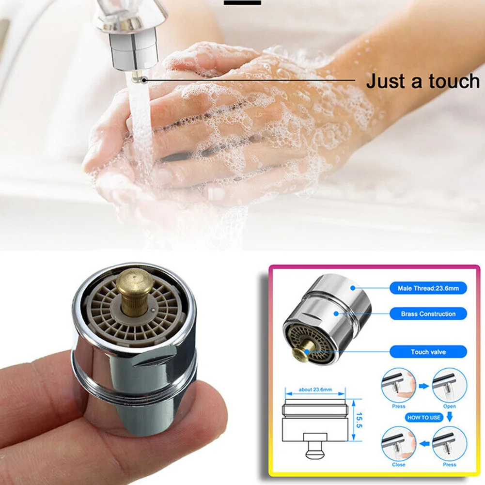 الفوار صمام التحكم النحاس + صنبور بلاستيكي مهوية تصفية شبكة صنابير المطبخ زر واحد منفذ النحاس توفير المياه المطبخ