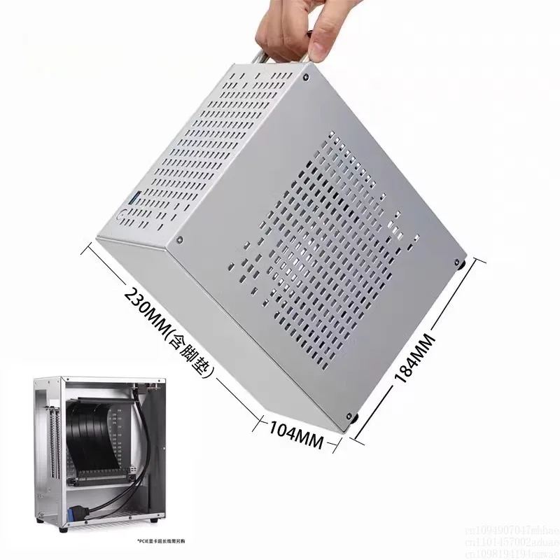 

A07 All Aluminum ITX Mini Game Chassis 4.3L Single Fan Graphics Card Small 1u Power Supply 36MM Fan