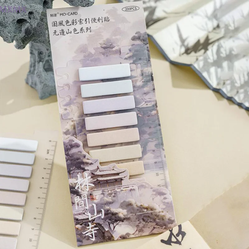 Chinese Style Writable Sticky Notes Office Accessories Color Index Posted Cute Cartoon Animal Sticky Notes Stationery Label