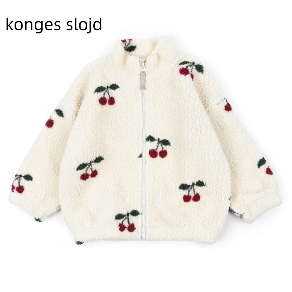 konges slojd Children's Jacket  Fall And Winter New Fashion Cartoon Cute Girl Jacket Cotton Warm Leisure Boys Jacket