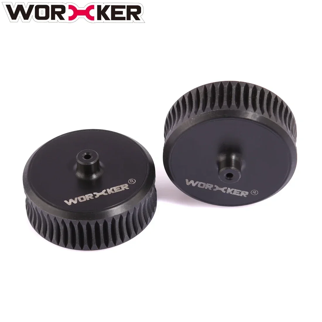 Roda de volante de grão reto modificada, trabalhador preto, gaiola plana, apto para Nerf STF, CS-18, tipo de potência, ABS, 2pcs