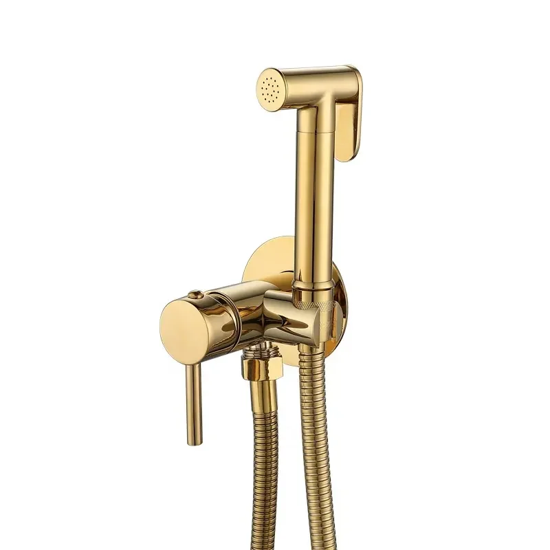 

Gold Portable Bidet Toilet Attachment Toilet Handheld Bidet Sprayer High Pressure Power Sprayer Bidet