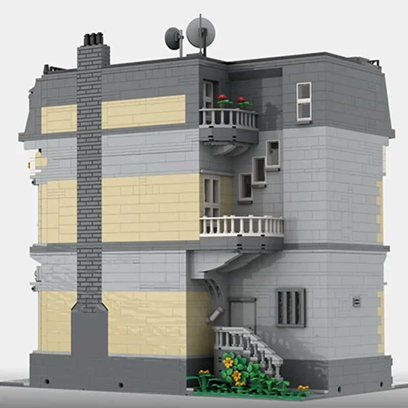 Moc Mattoni da costruzione Street View Modello The Embassy Building Technology Blocchi modulari Regali Giocattoli per bambini Set fai da te Assemblaggio