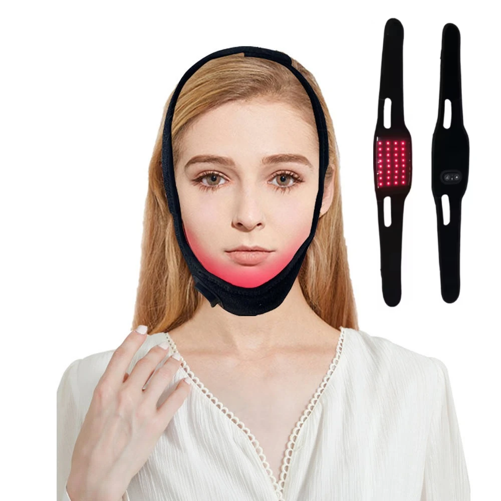 New Arrival Factory Wholesale Wireless 660 nm&850 nm Infrared Beauty Equipment Face Pad LED Red Light Therapy Chin Belt
