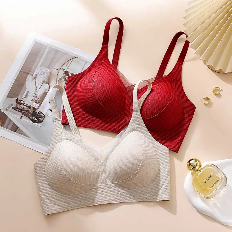 Seamless Bra For Women With Small Breasts Push-up, Anti-sagging, Non-slip Fixed Cup Skin-friendly Comfortable Bra Cover