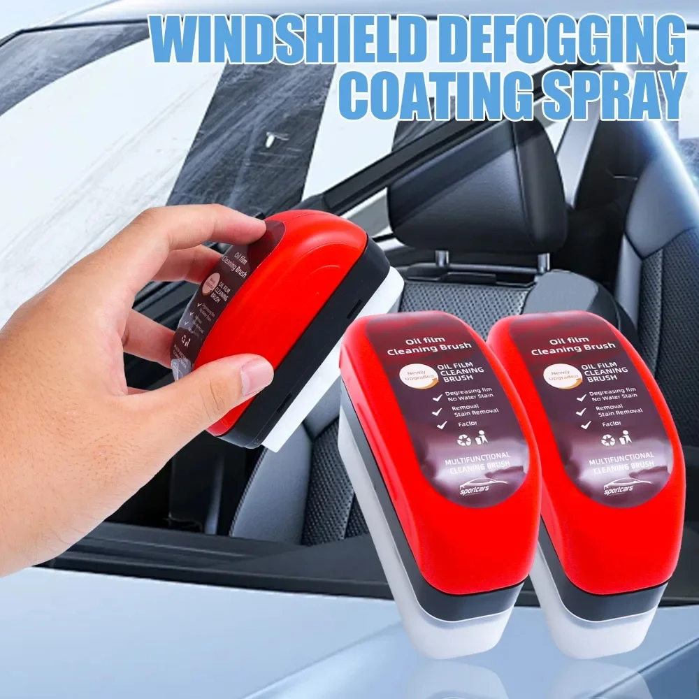 Car Windshield Oil Film Cleaner Glass Cleaning Coating Sponge Wipe Insect Glue Stains Removal Tools Car Glass Water Repellent