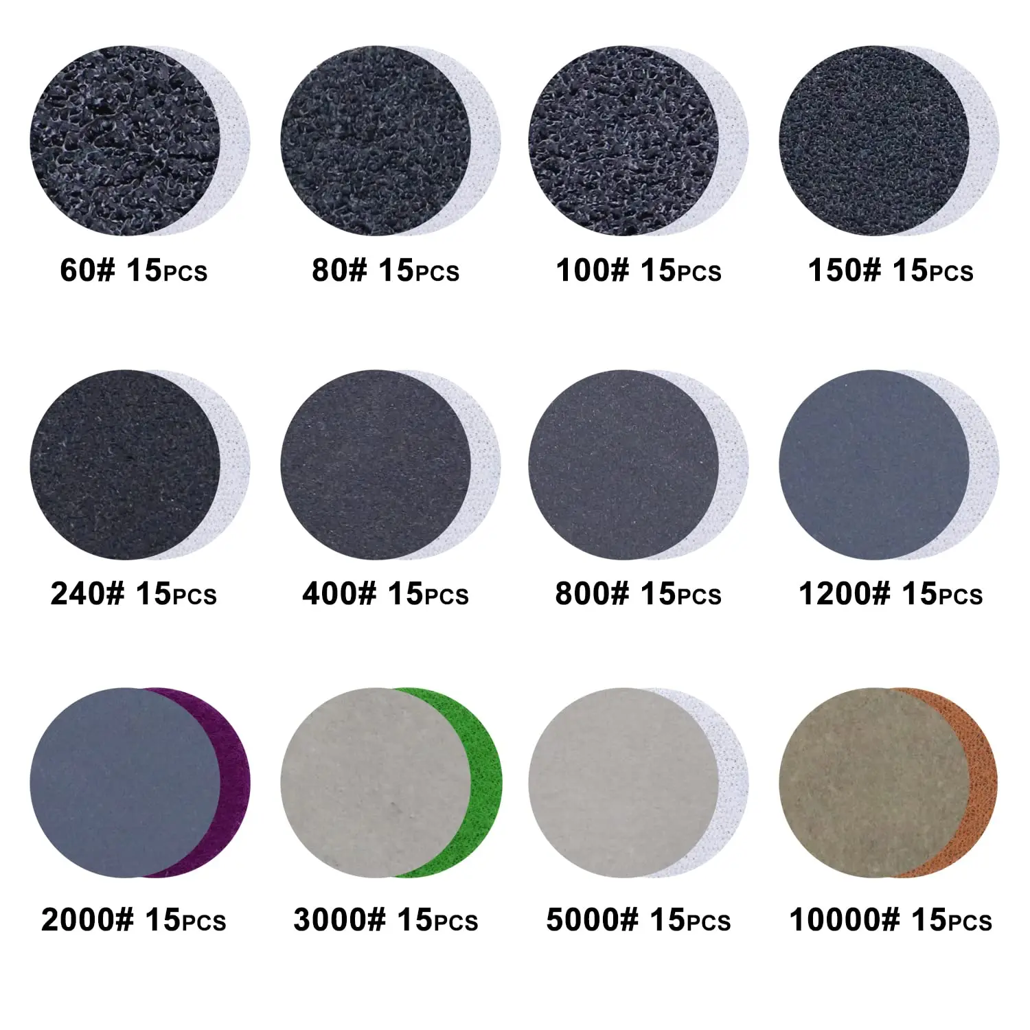 191 PCS 1นิ้ว25มม.แผ่นขัด Hook และ Loop เปียกแห้งกระดาษทราย3Mm Shank Backing Pad แผ่นขัดและอินเทอร์เฟซ Pad