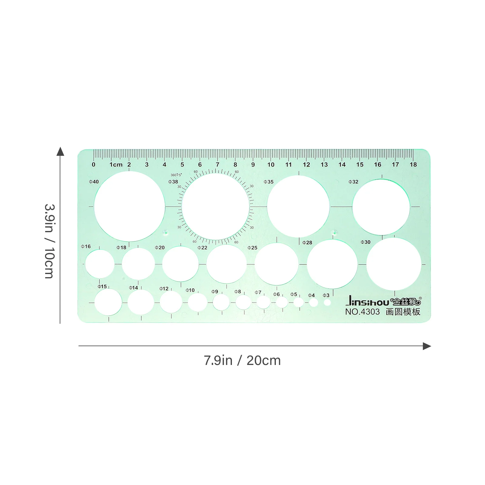2 Pcs Geometry Measurement Template Geometric Drawing Stencils Ruler Supplies Plastic DIY Rulers Student Gift Students