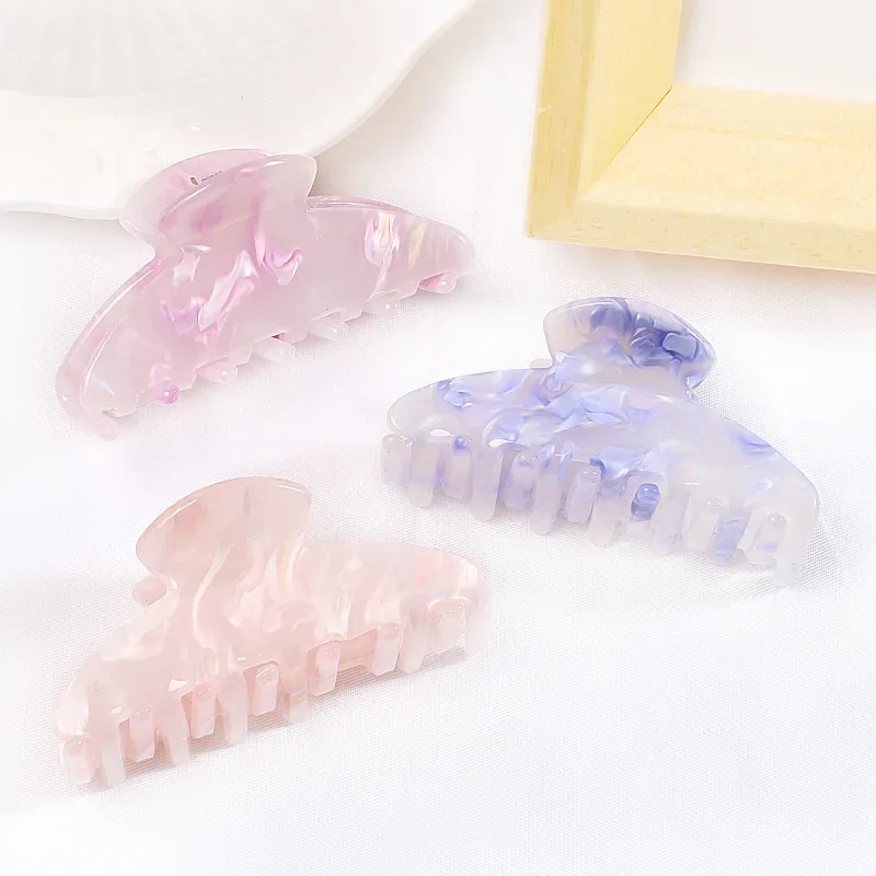 6.5cm Acrylic Colorful Crab Claw Clip Elegant Women\'s Hair Clip Fashion Girls Barrette Hairpin Korean Hair Accessories