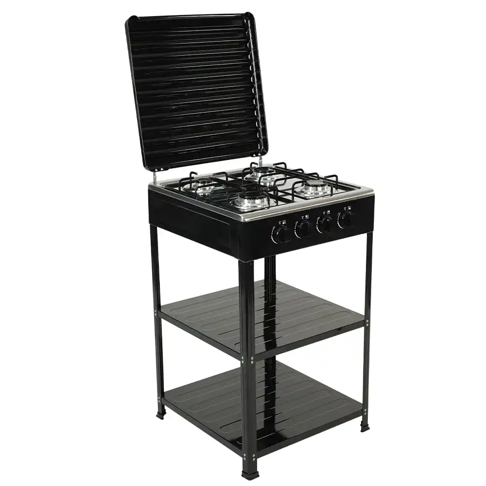 With Storage Rack Gas Cookers for Kitchen Camping Household Use Cooktop Stove Liquefy Stoves Four Burner Cooker Burners Major