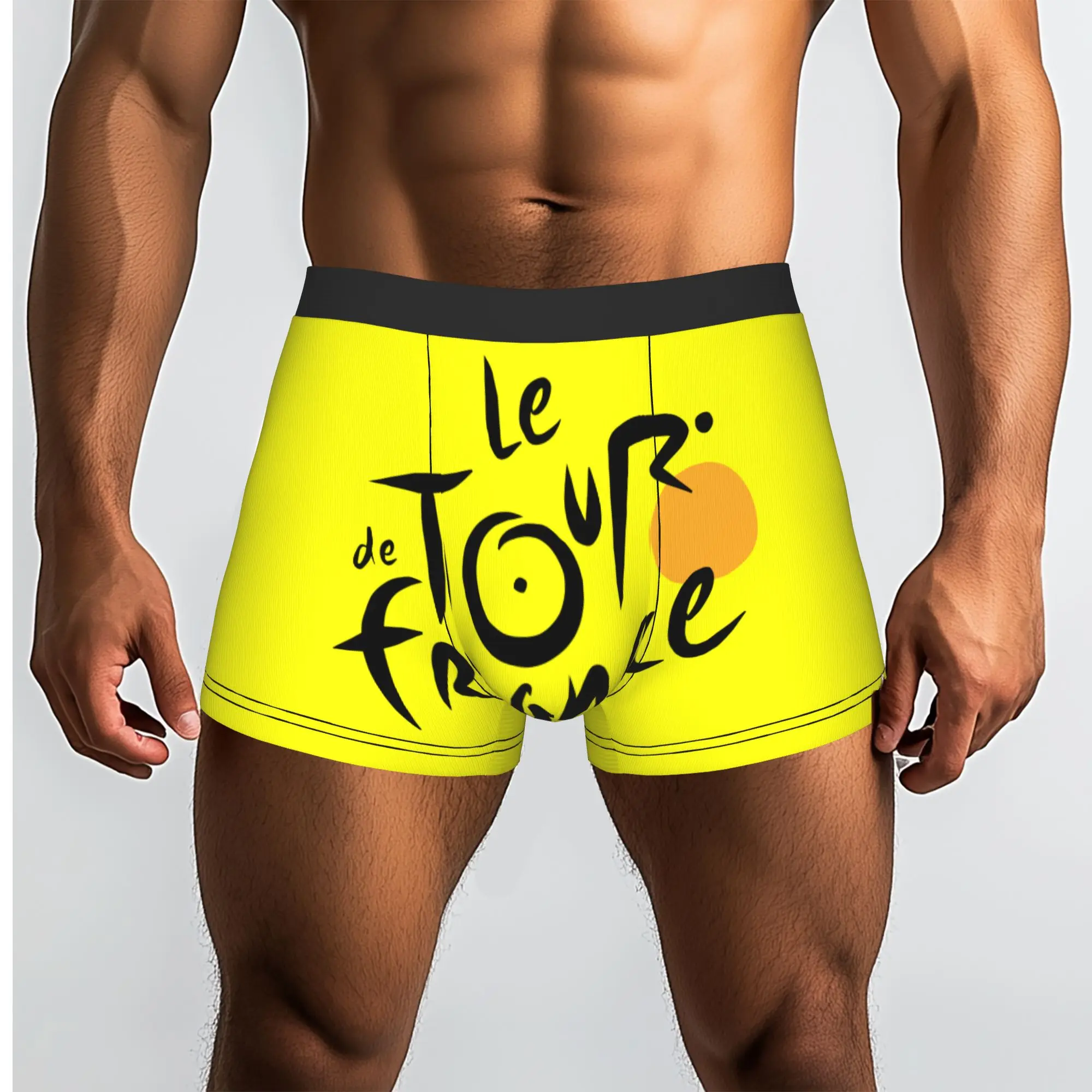 Custom Le Tour The France Underwear Men Printed French Bicycle Boxer Shorts Panties Briefs Breathable Underpants