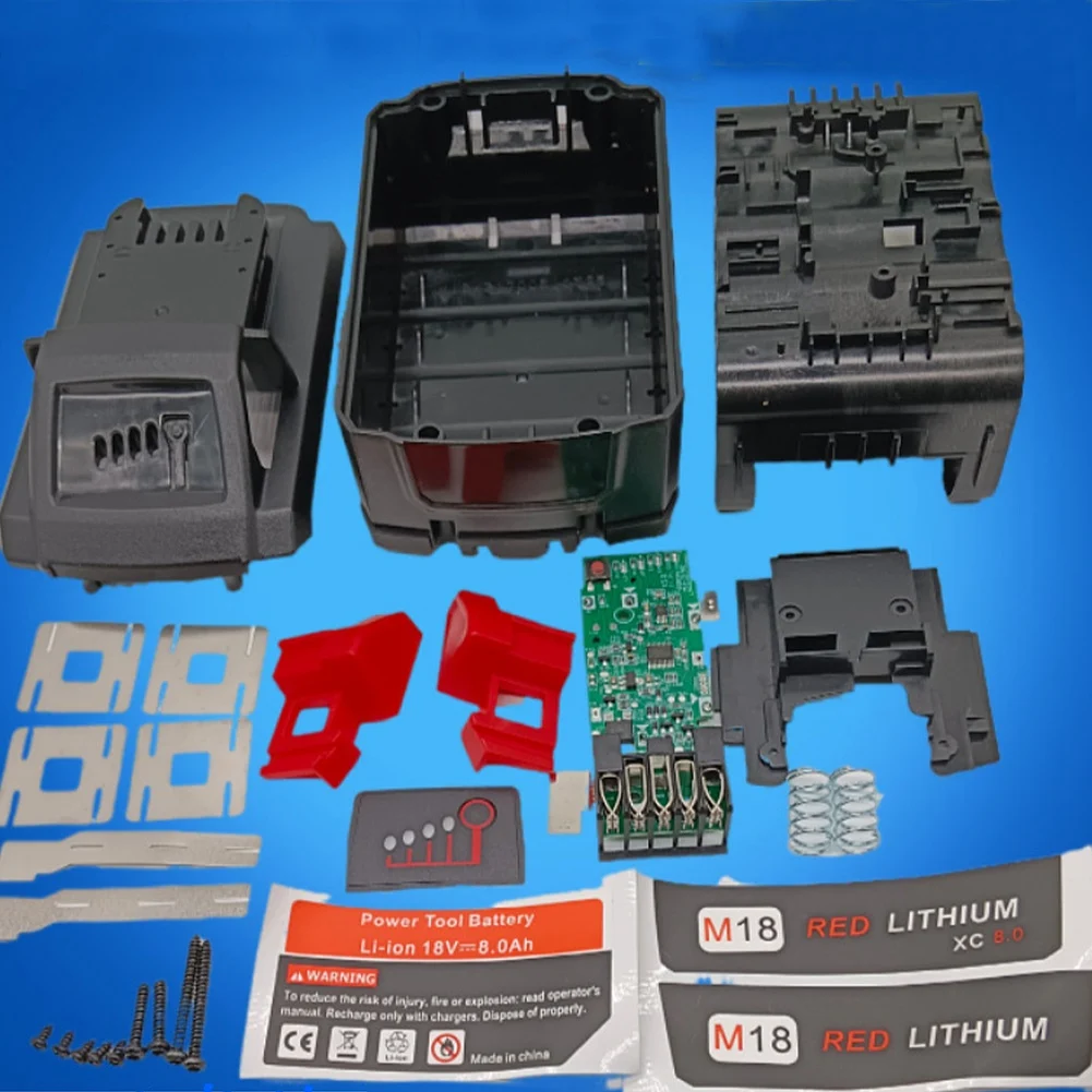 Battery Plastic Case PCB Protective Board for Milwaukee 10 Core 18V 21700 Kit Li-Ion Battery Case Circuit Board Kit