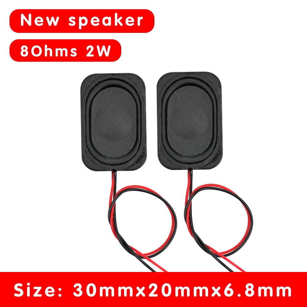 2 pezzi mini altoparlanti audio portatili unità 3020 8 Ohm 2W TV LED cavità altoparlante audio altoparlante musicale home theater fai da te