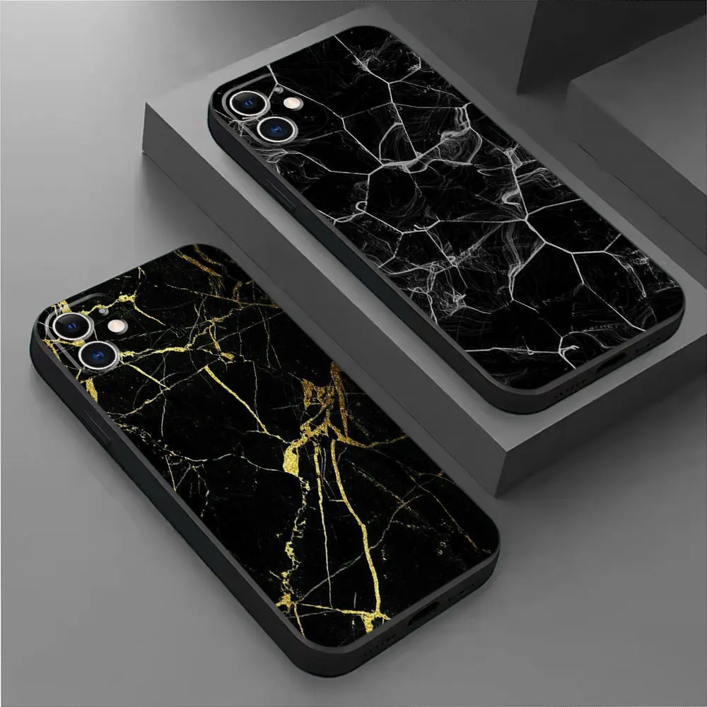 Silicone Luxury Phone Case for Google Pixel 6 Pro 8 Pro 7a 6a 7 Pro Marble Crack Cover