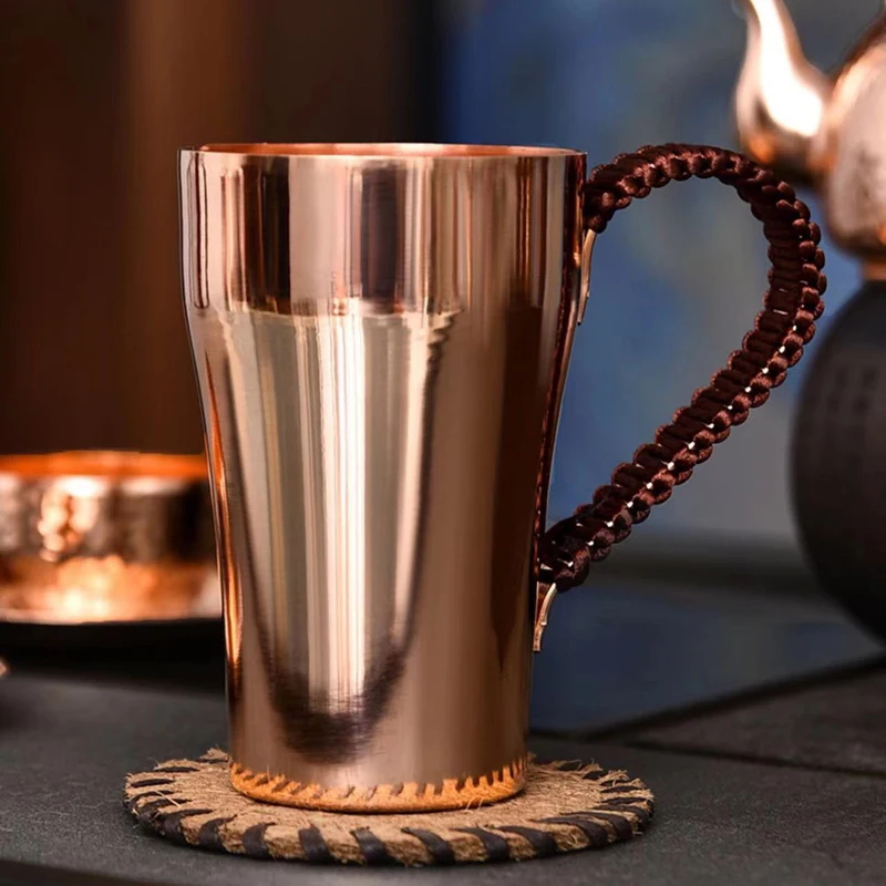 Pure Copper Beer Mug, Handcrafted Moscow Mule Cup, Hammered Coffee, Wine Mugs, Drinkware Tableware