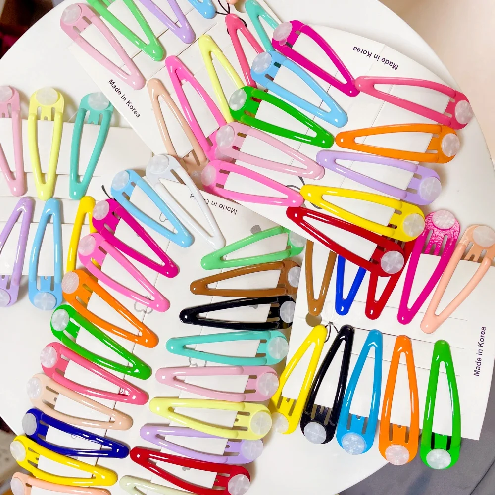 

50pcs Candy Color Hairclip Girls Barrette BB Clip Hair Clip Setting Base For DIY Kids Hairpins Hairgrip Hair Accessories