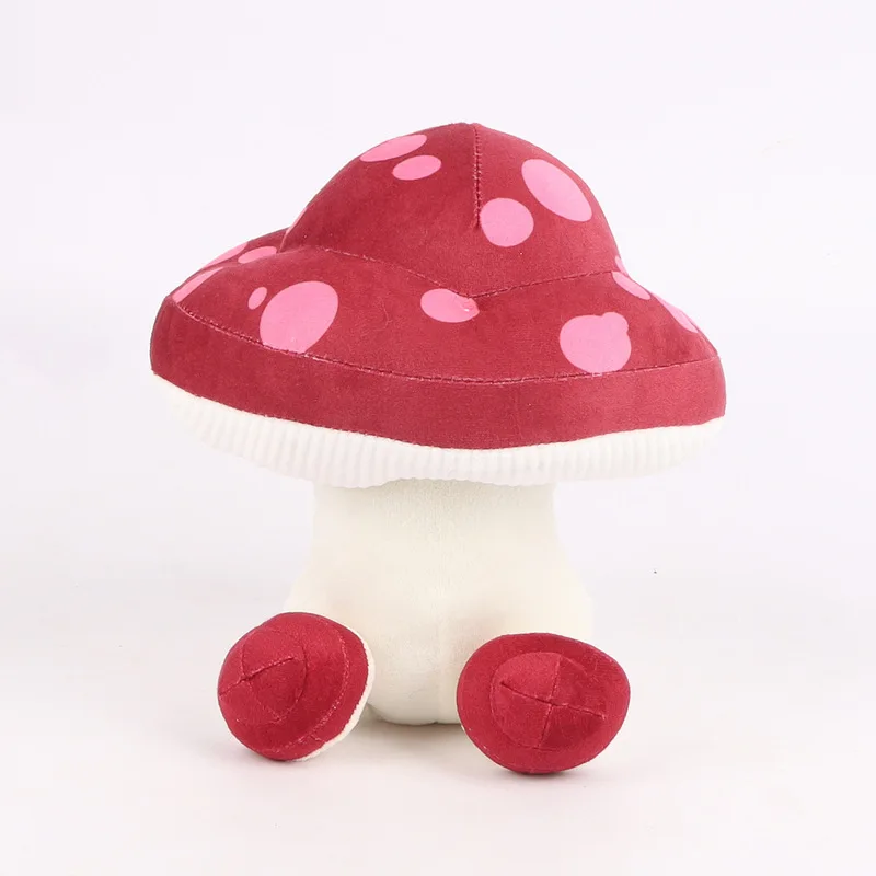لعبة رائعة على شكل فطر للجري، دمية محشوة على طراز الرسوم المتحركة اللطيفة مع أرجل، ديكور ناعم قابل للجمع للمكتب والغرفة #1