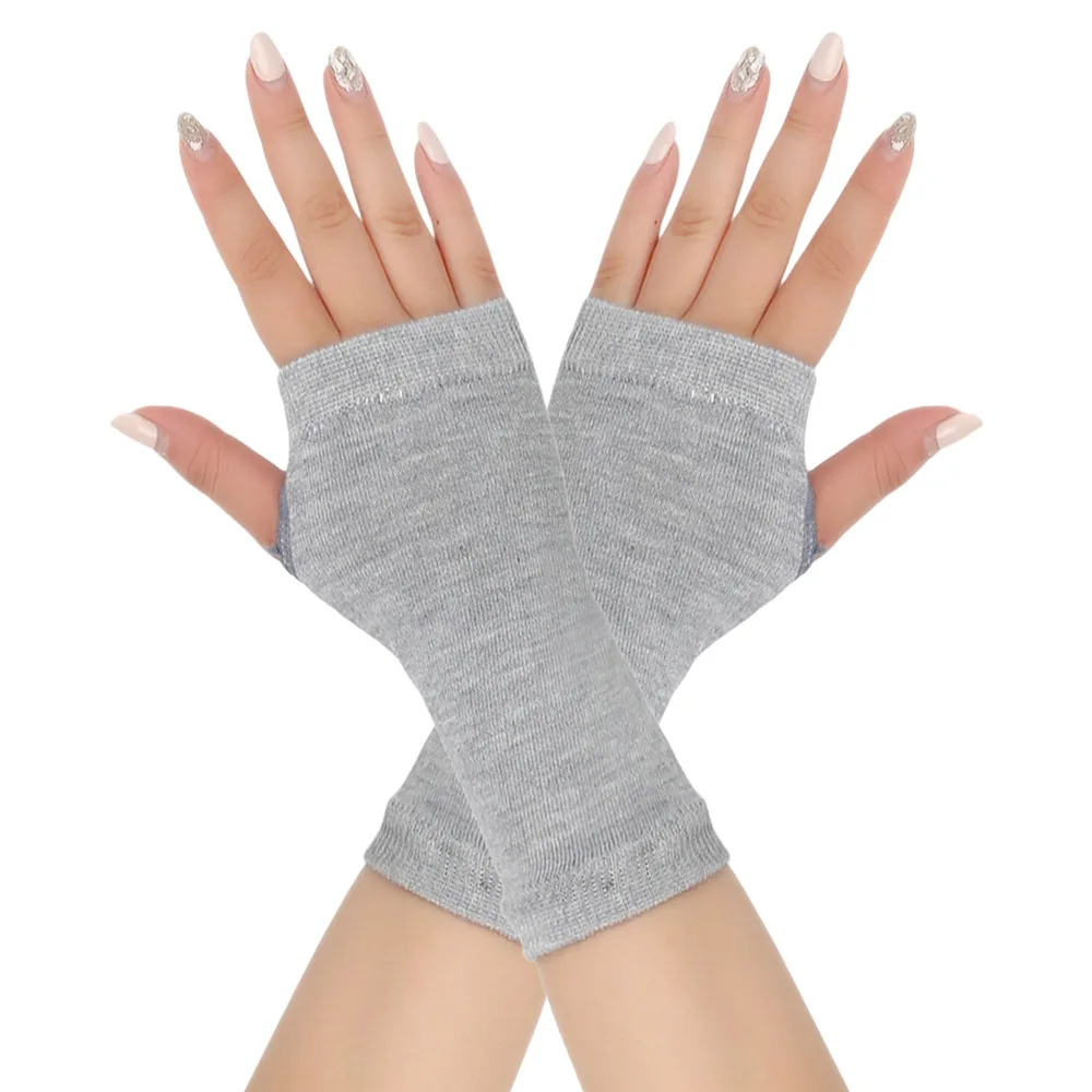 Neue Halbfinger-Sport-Handschuhe mit offenen Fingern, gestrickt, kurz, für Herren und Damen, Herbst/Winter, dünne DIY-Armabdeckung – Detail 19