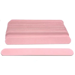 100 Pcs Pink Wooden Nail File Artificial Nail Sandpaper Buffers 240 Grit Disposable Semipermanente Manicure Files Pedicure Disc